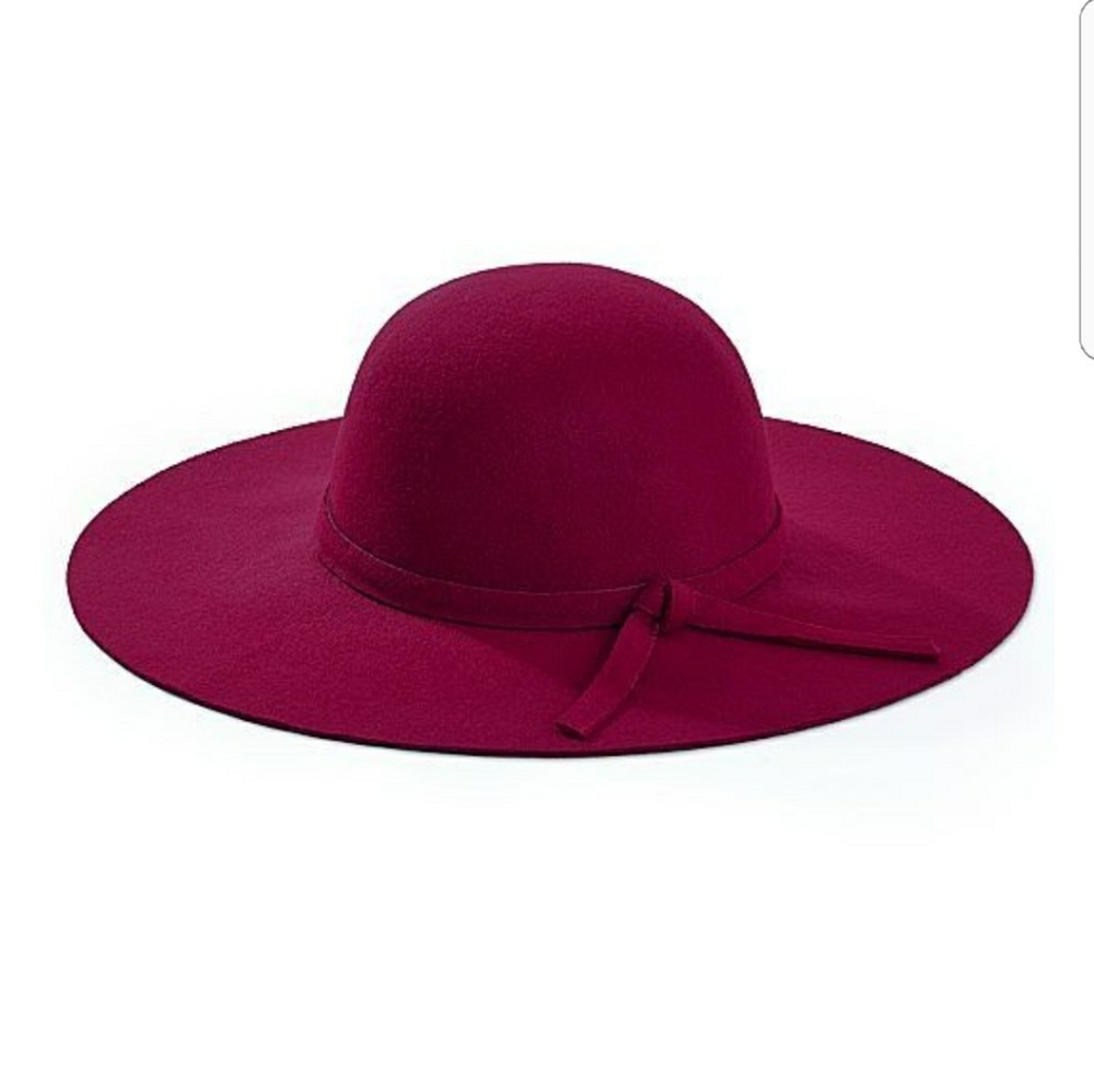 Venus KNOT DETAIL FLOPPY HAT.  Burgundy
